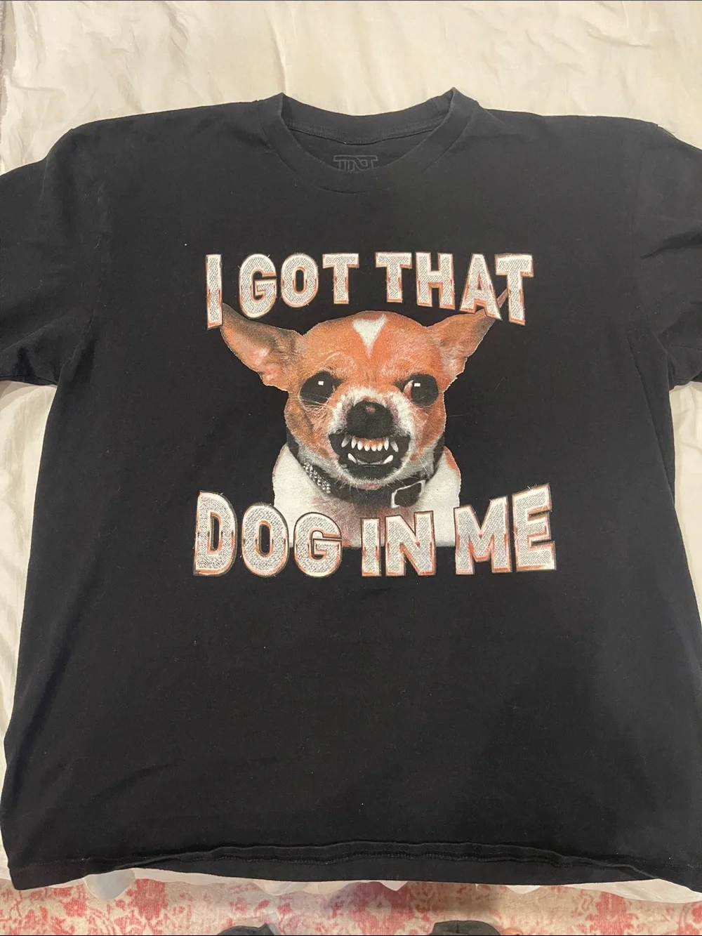 I Got That Dog In Me Black Graphic Dog T-Shirt